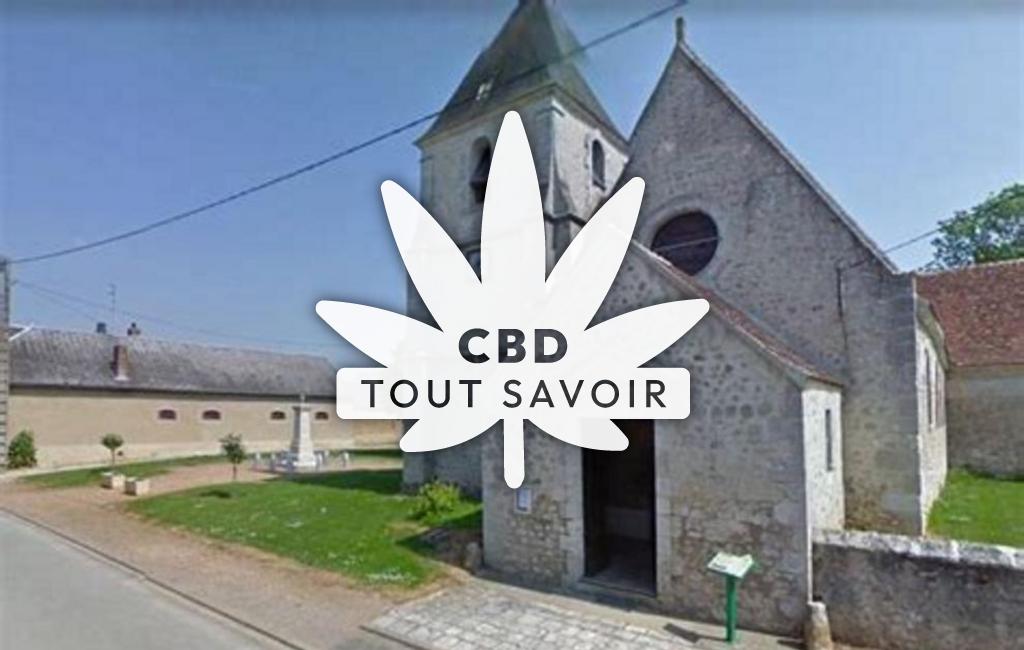 Village à Montboissier avec feuille Cannabis CBD