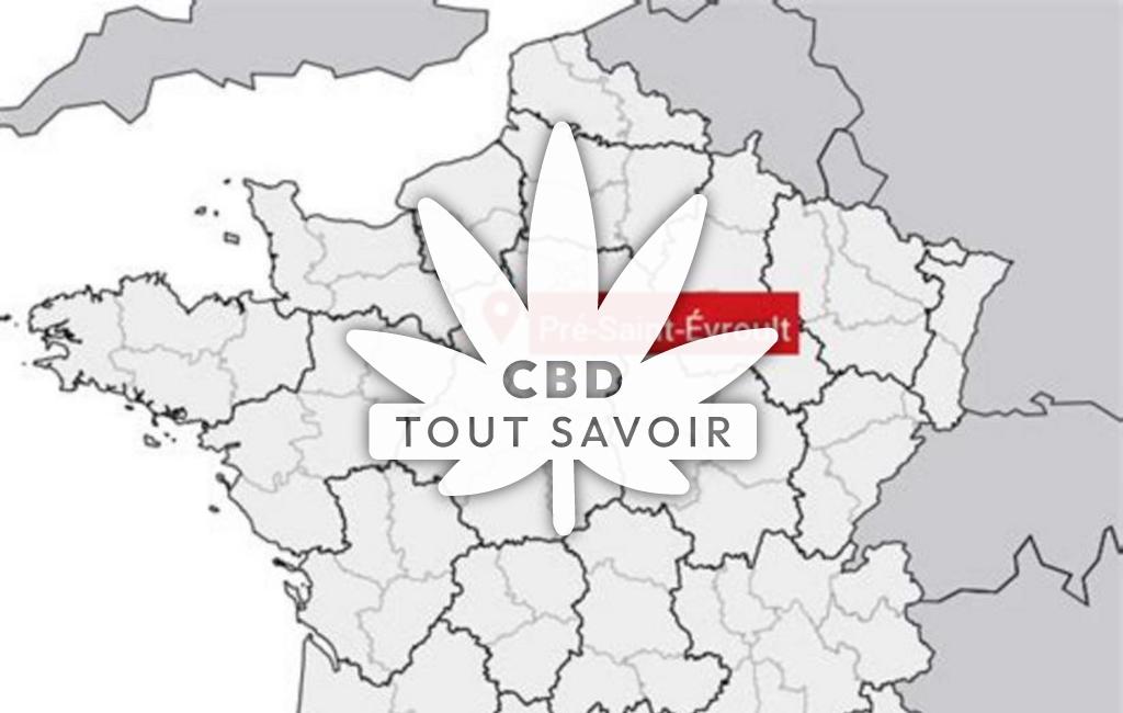 Village à Pre-Saint-Evroult avec feuille Cannabis CBD