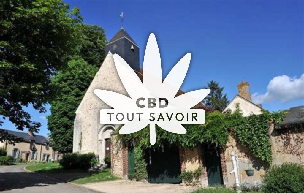 Village à Saint-Maur-sur-le-Loir avec feuille Cannabis CBD