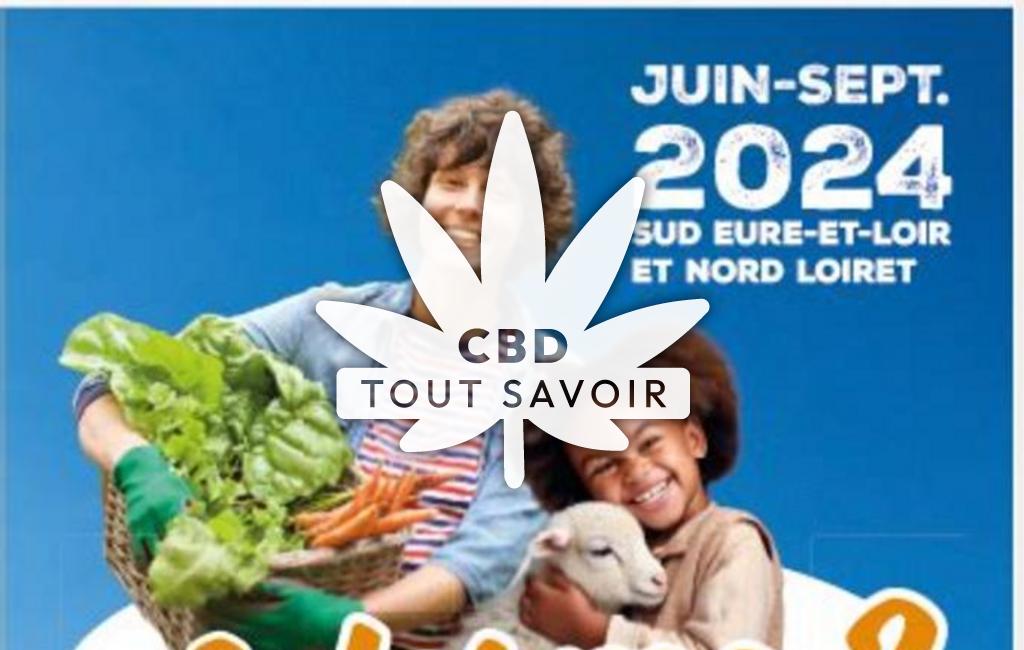 Village à Villiers-Saint-Orien avec feuille Cannabis CBD