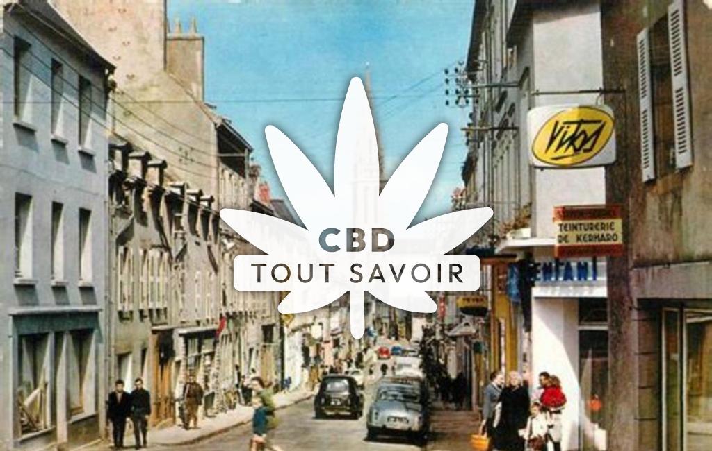 Village à Douarnenez avec feuille Cannabis CBD