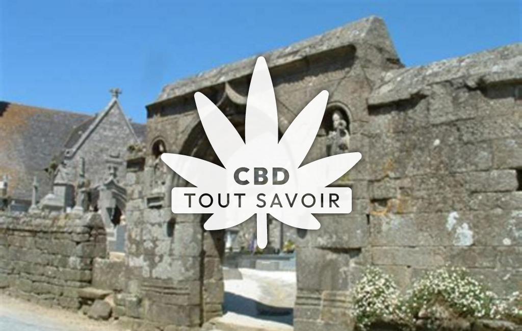 Village à Kerlaz avec feuille Cannabis CBD