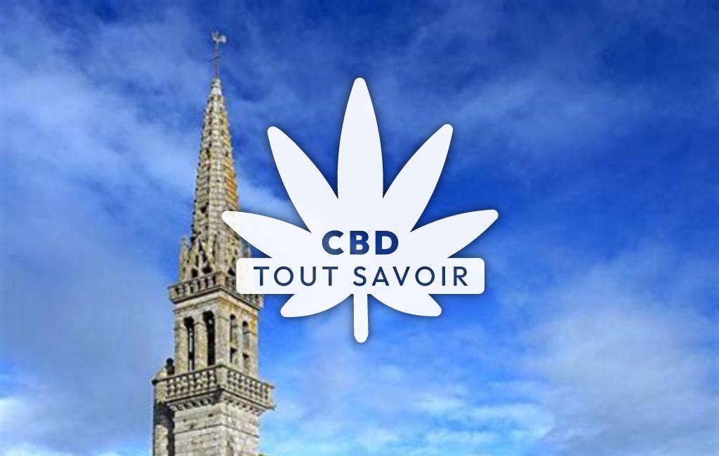 Village à Poullan-sur-Mer avec feuille Cannabis CBD