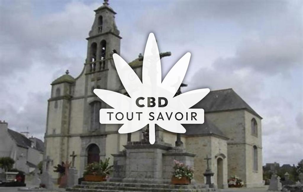 Village à Plomeur avec feuille Cannabis CBD