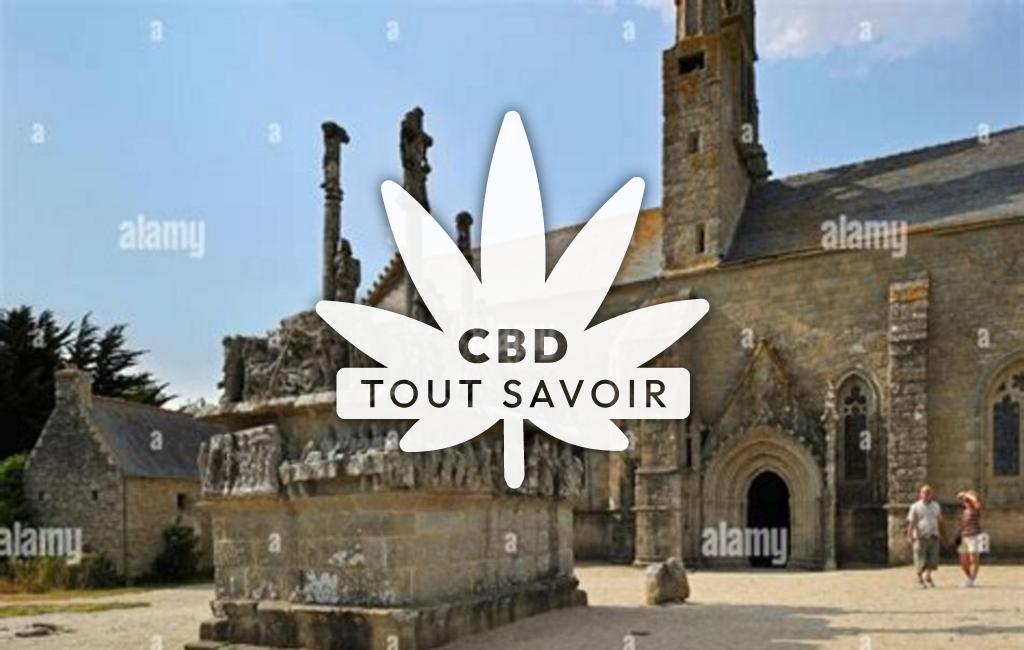 Village à Saint-Jean-Trolimon avec feuille Cannabis CBD