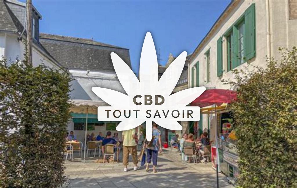 Village à Rosporden avec feuille Cannabis CBD