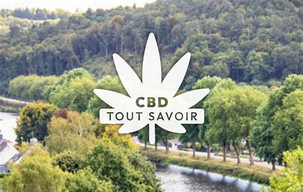 Village à Chateaulin avec feuille Cannabis CBD