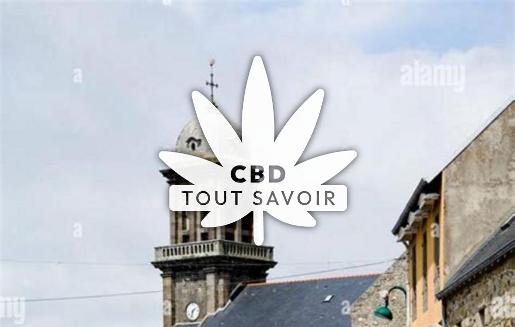 Village à Crozon avec feuille Cannabis CBD