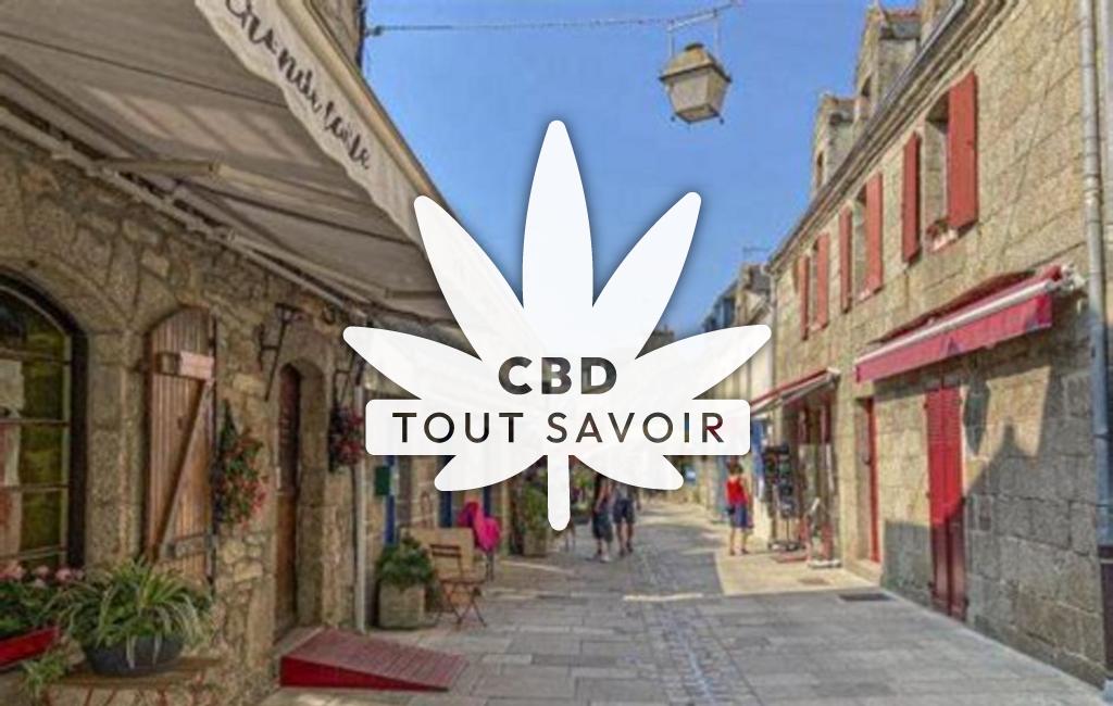 Village à Fouesnant avec feuille Cannabis CBD