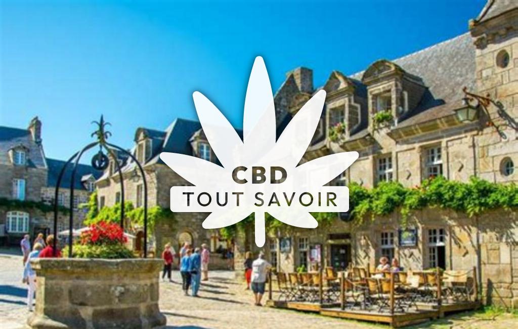 Village à Locronan avec feuille Cannabis CBD