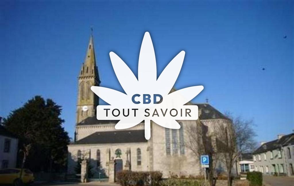 Village à Lothey avec feuille Cannabis CBD