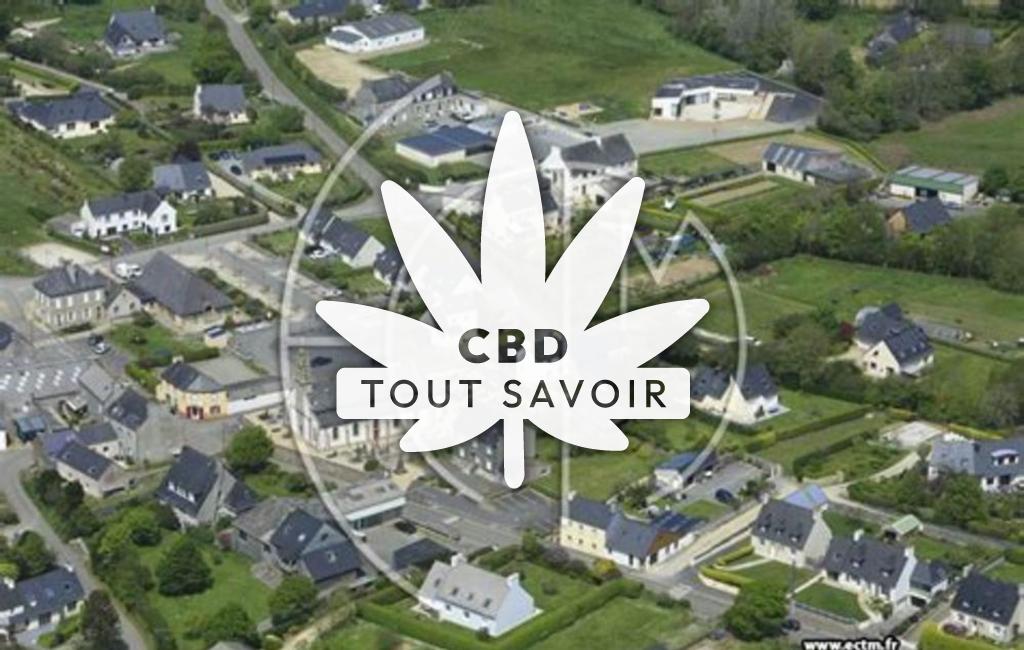 Village à Kernoues avec feuille Cannabis CBD
