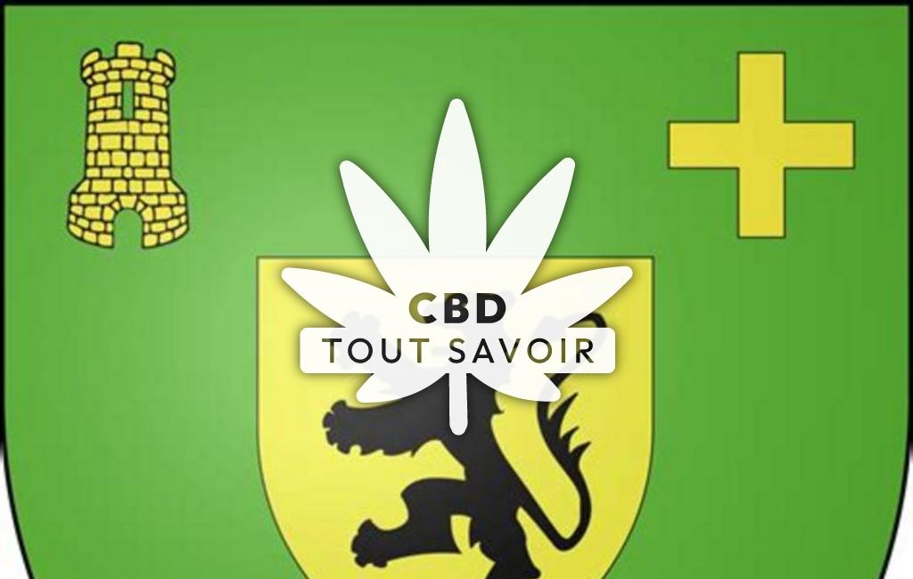 Village à Tregarantec avec feuille Cannabis CBD