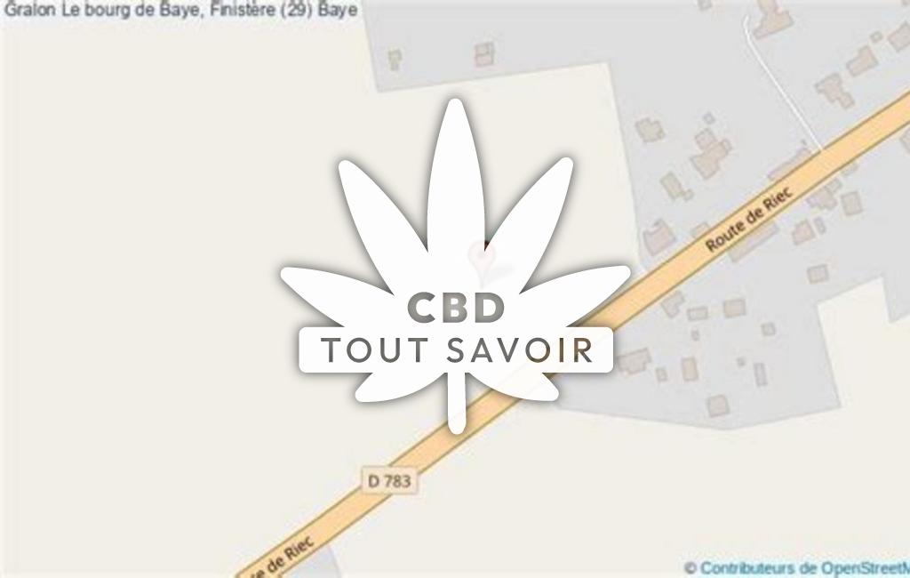 Village à Baye avec feuille Cannabis CBD