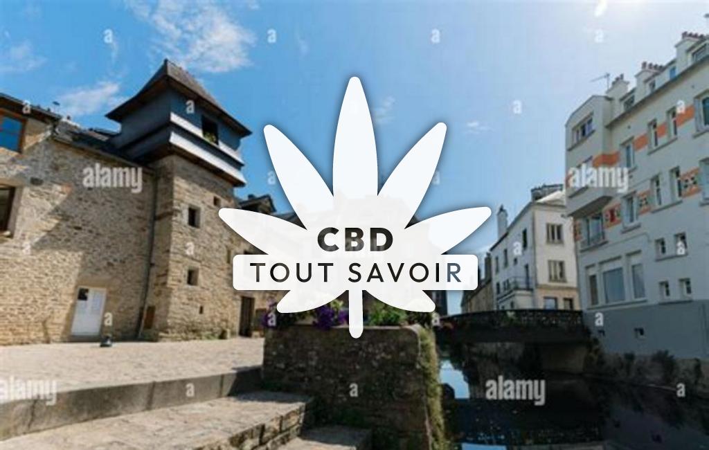 Village à Quimperle avec feuille Cannabis CBD