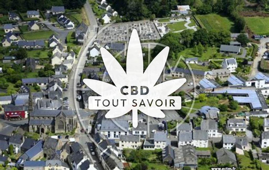 Village à Coray avec feuille Cannabis CBD