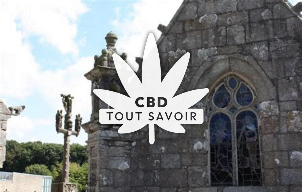 Village à Saint-Servais avec feuille Cannabis CBD