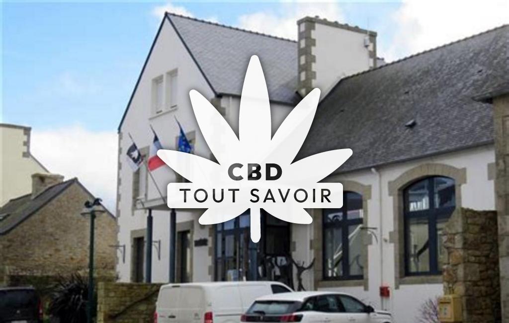 Village à Mespaul avec feuille Cannabis CBD
