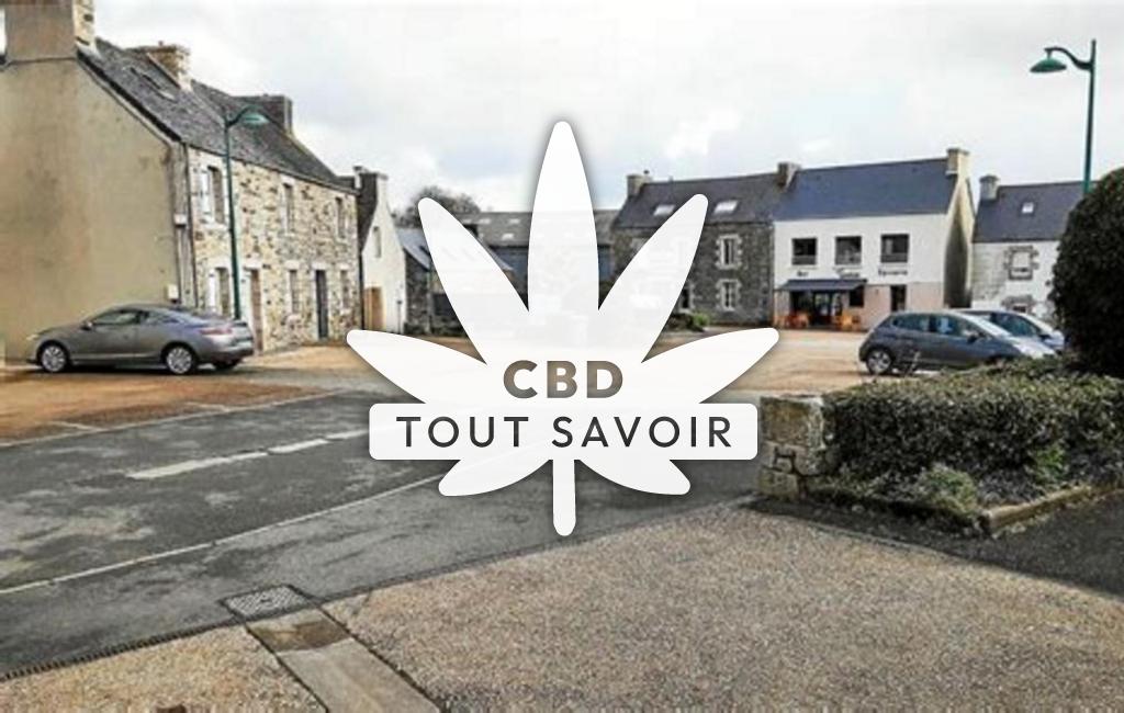 Village à Plougar avec feuille Cannabis CBD