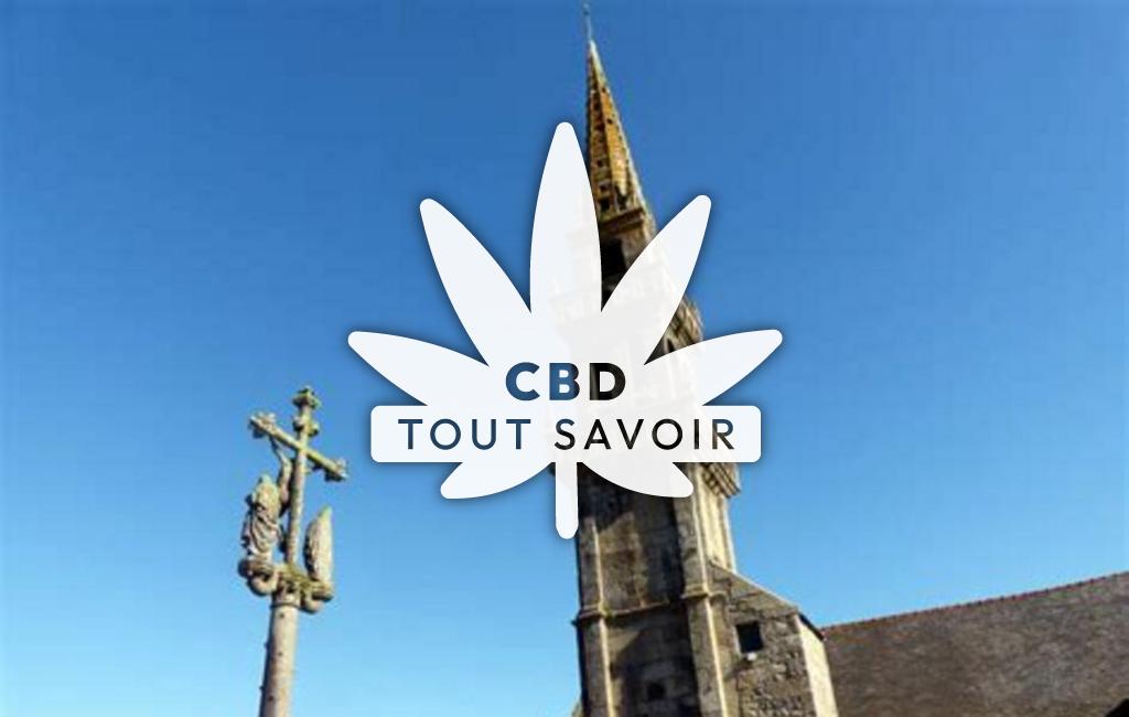 Village à Saint-Vougay avec feuille Cannabis CBD