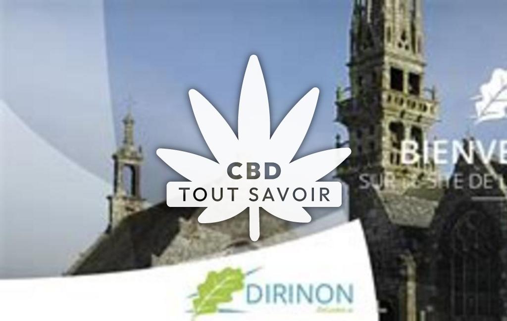 Village à Dirinon avec feuille Cannabis CBD
