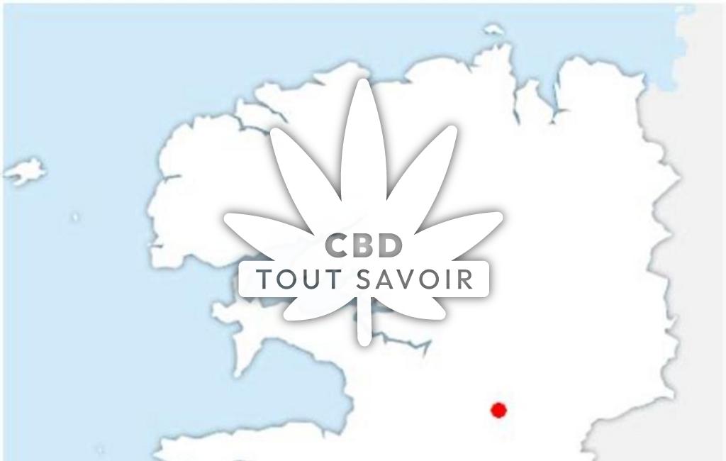 Village à Saint-Thois avec feuille Cannabis CBD