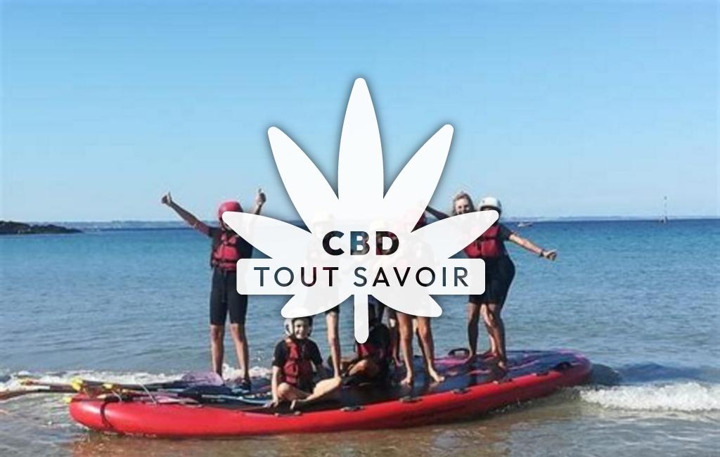 Village à Telgruc-sur-Mer avec feuille Cannabis CBD
