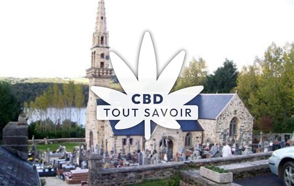 Village à Tregarvan avec feuille Cannabis CBD