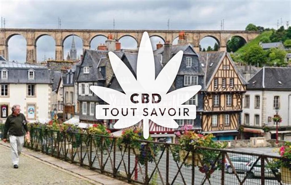 Village à Morlaix avec feuille Cannabis CBD