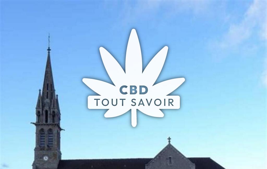Village à Garlan avec feuille Cannabis CBD