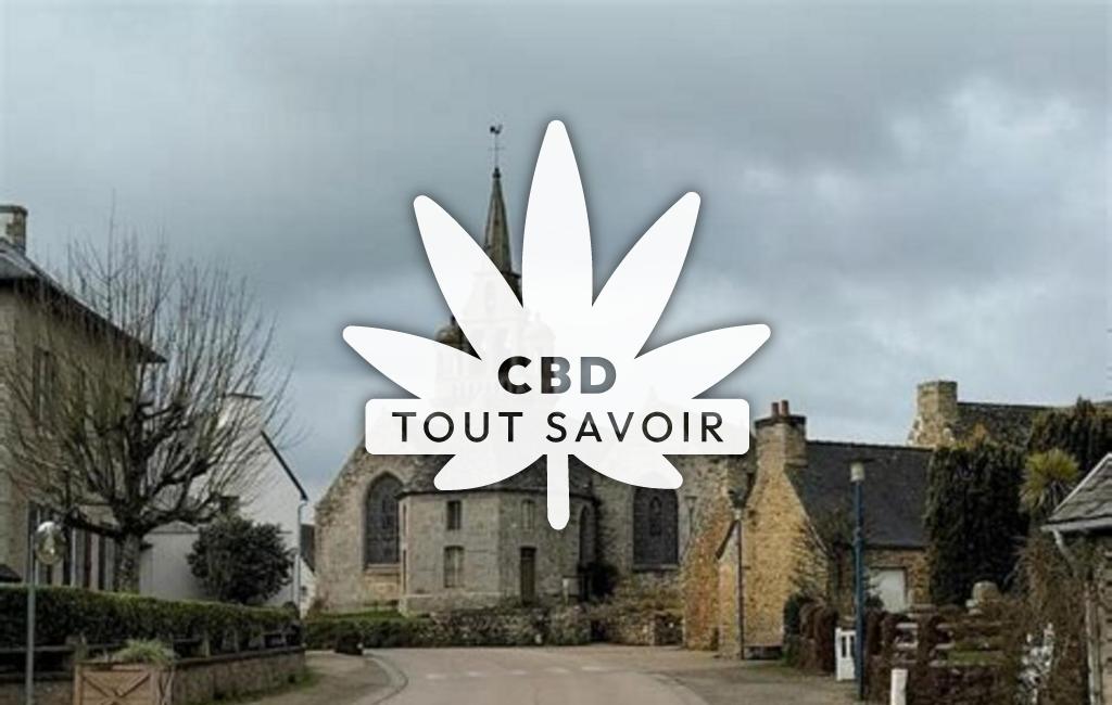 Village à Guimaec avec feuille Cannabis CBD