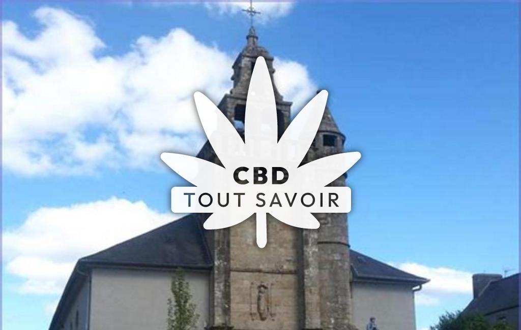 Village à Lanneanou avec feuille Cannabis CBD