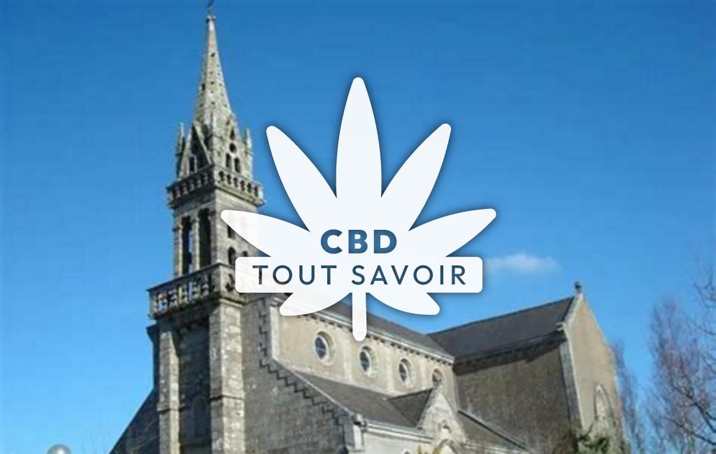 Village à Botsorhel avec feuille Cannabis CBD