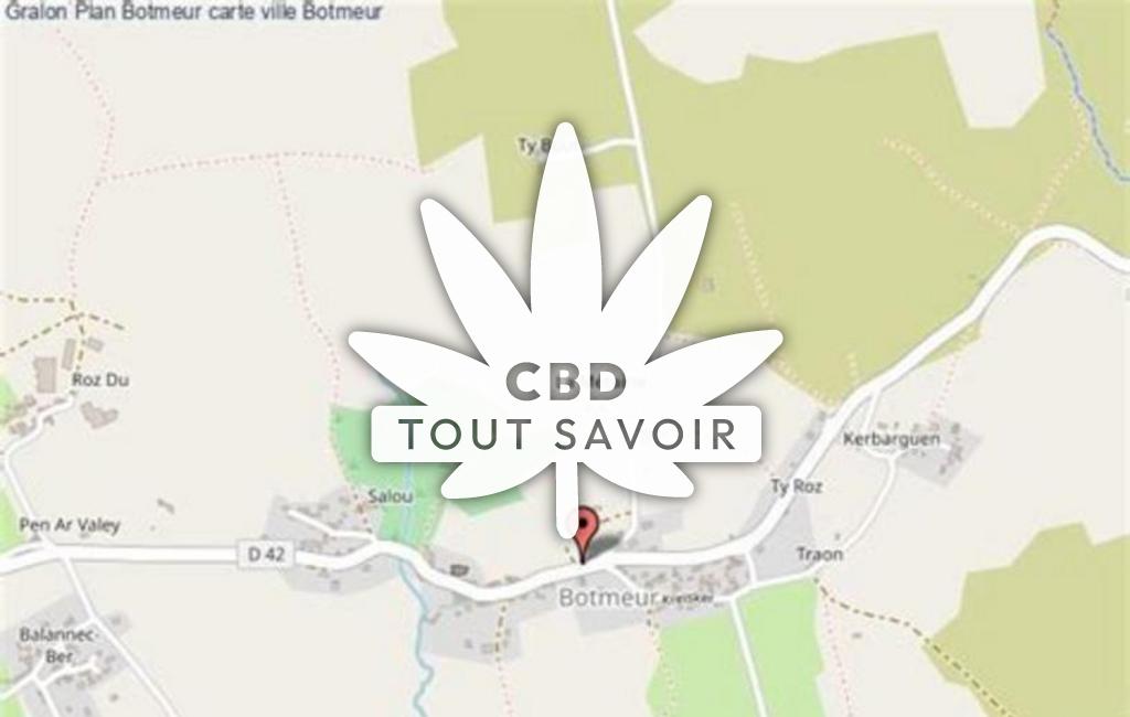 Village à Botmeur avec feuille Cannabis CBD