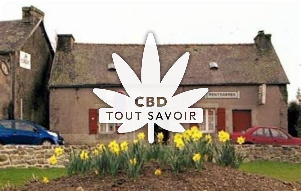 Village à Plouye avec feuille Cannabis CBD