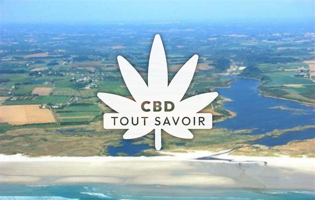 Village à Treogat avec feuille Cannabis CBD