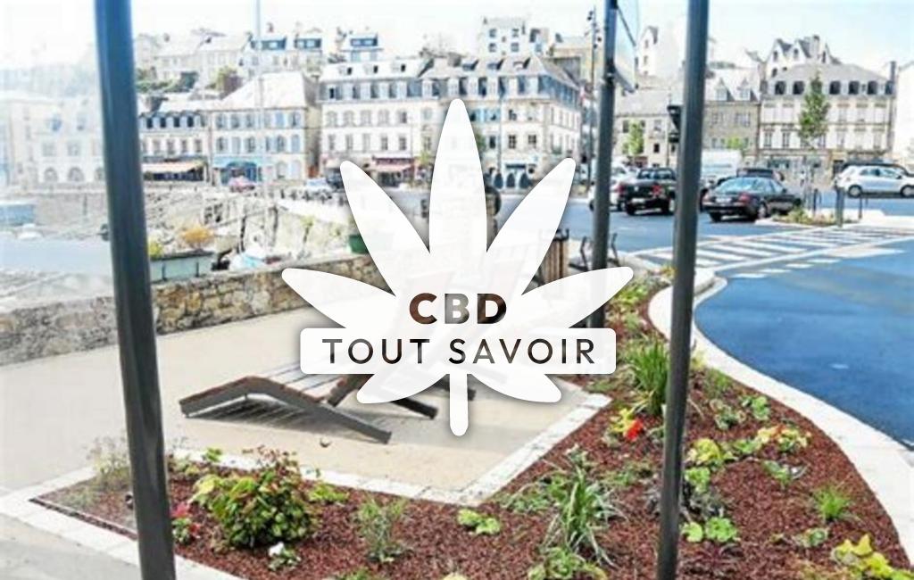 Village à Audierne avec feuille Cannabis CBD