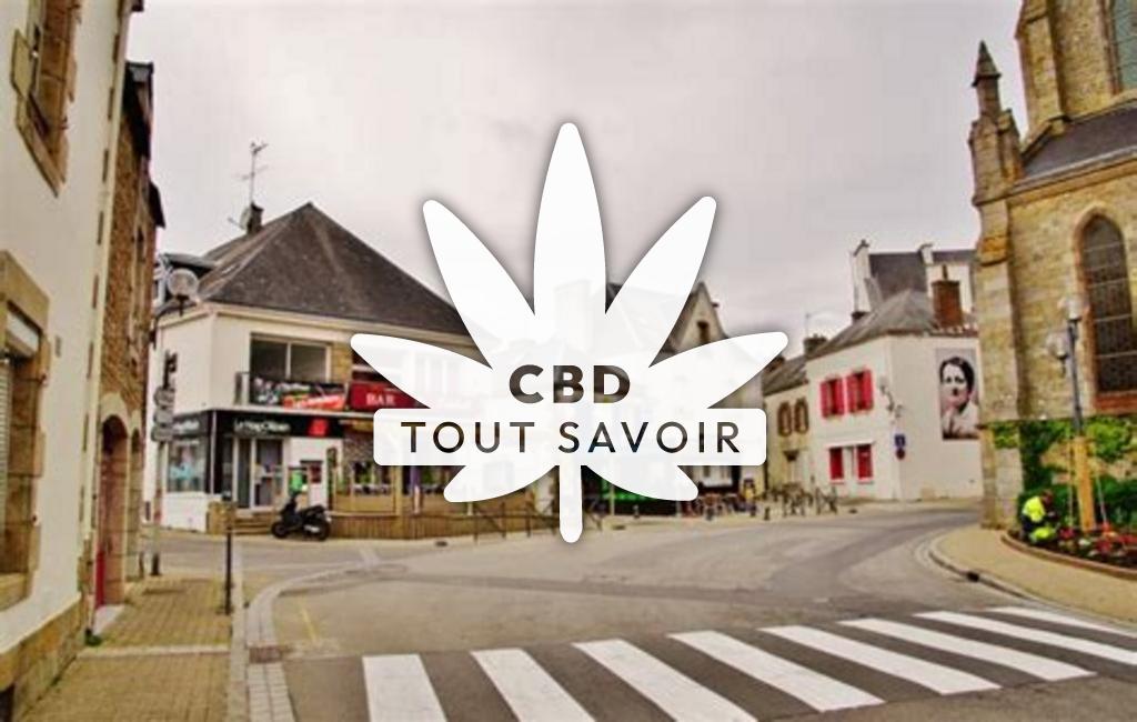 Village à Plouhinec avec feuille Cannabis CBD