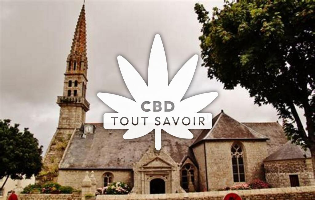 Village à Mahalon avec feuille Cannabis CBD