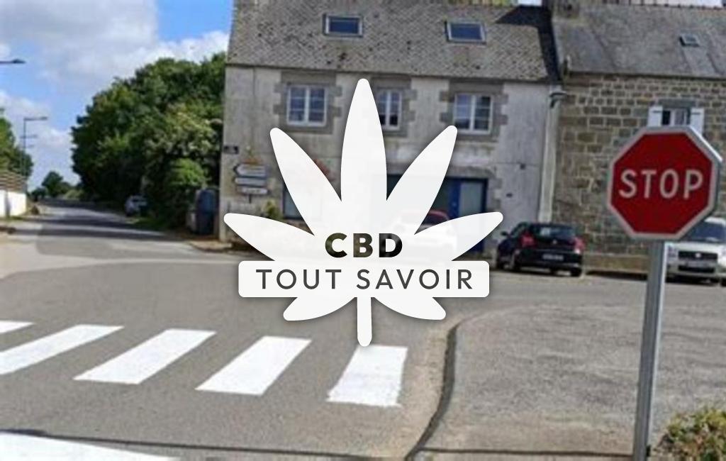 Village à Tremaouezan avec feuille Cannabis CBD