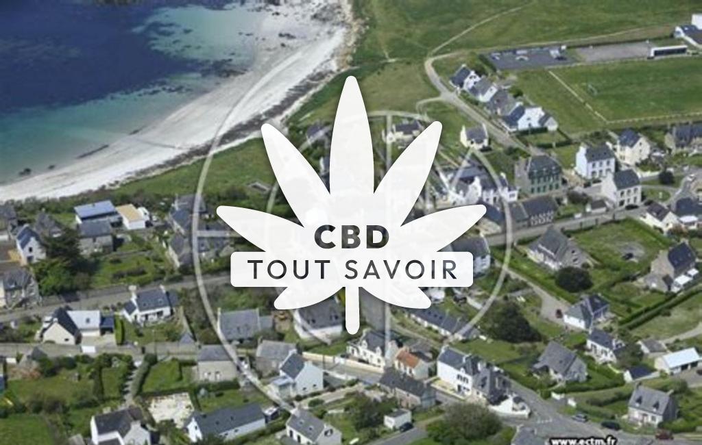 Village à Porspoder avec feuille Cannabis CBD