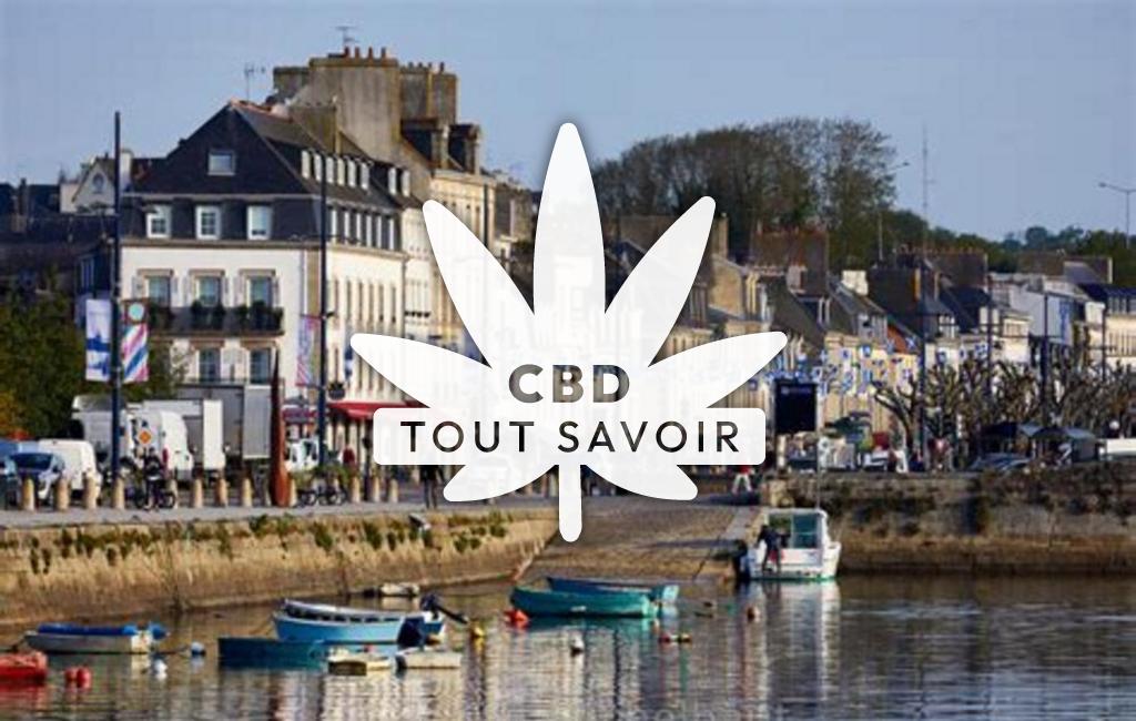 Village à Concarneau avec feuille Cannabis CBD