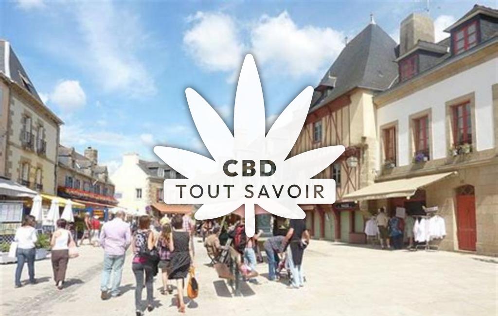 Village à Clohars-Fouesnant avec feuille Cannabis CBD