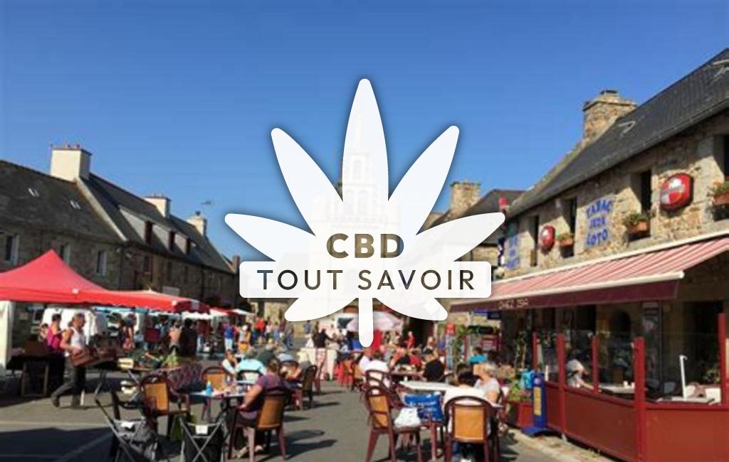 Village à Gouesnach avec feuille Cannabis CBD