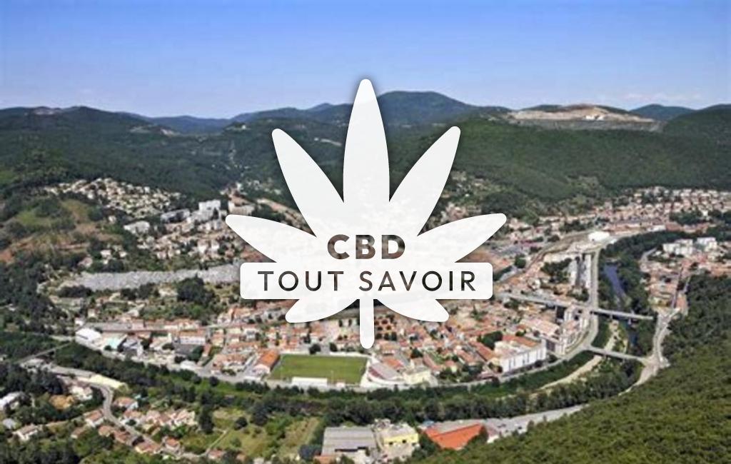 Village à La-Grand-Combe avec feuille Cannabis CBD