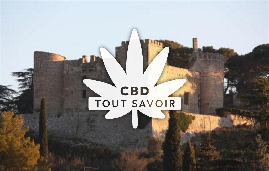 Village à Boissieres avec feuille Cannabis CBD