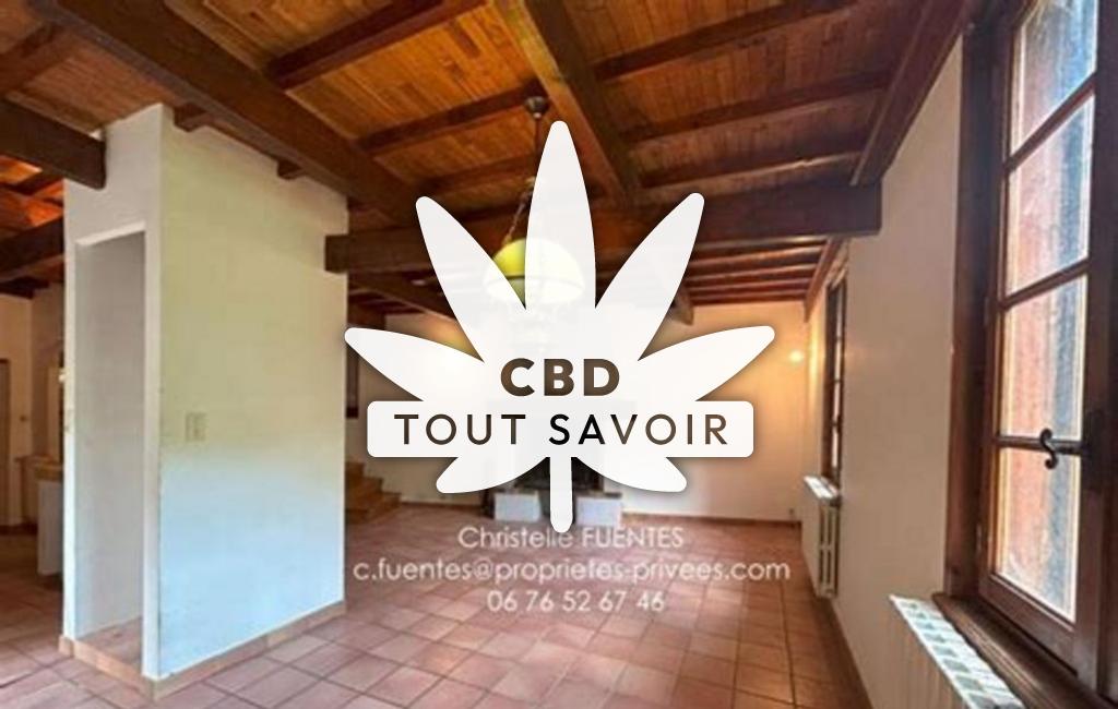 Village à Arphy avec feuille Cannabis CBD