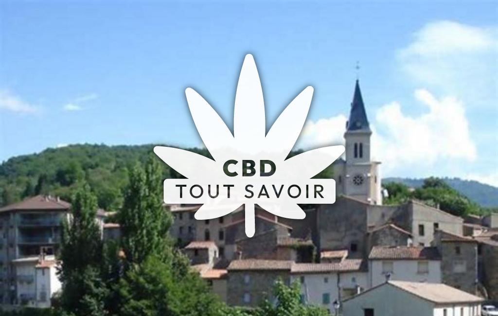 Village à Arre avec feuille Cannabis CBD