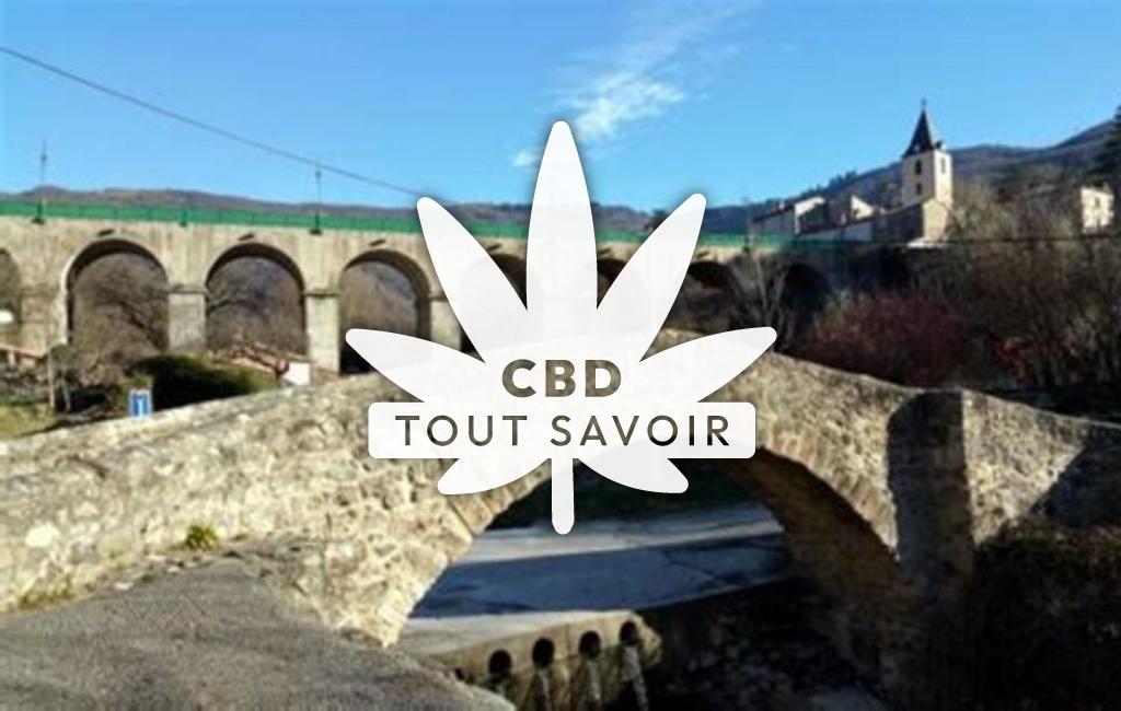 Village à Bez-Et-Esparon avec feuille Cannabis CBD