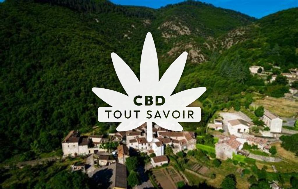 Village à Breau-Mars avec feuille Cannabis CBD